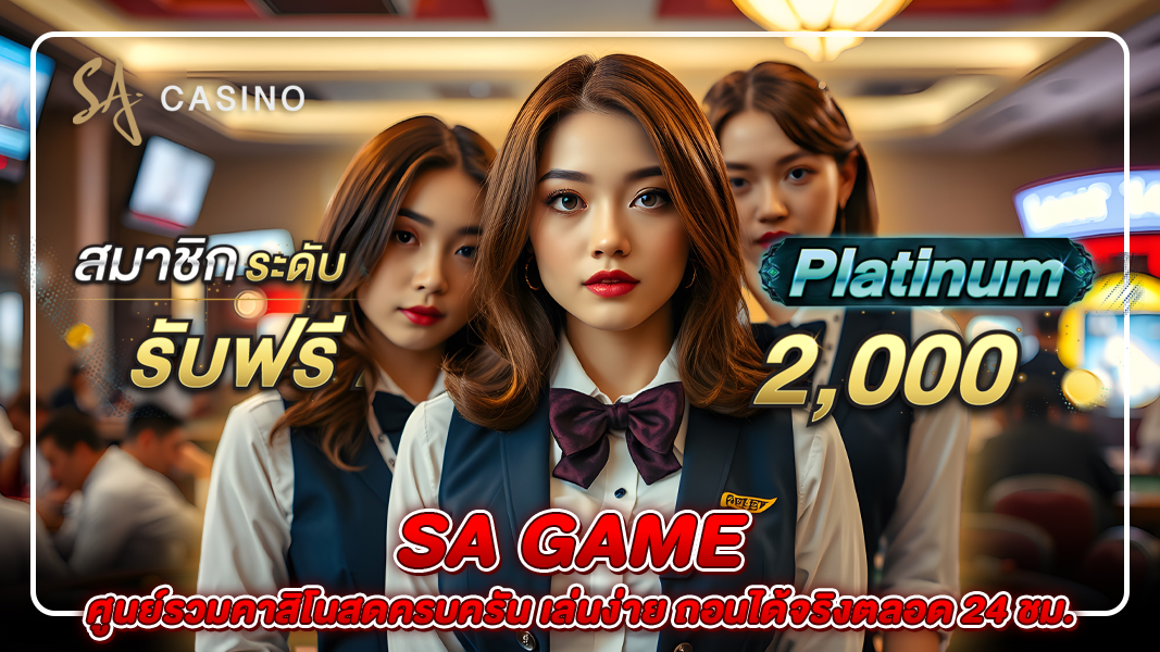 sa game ศูนย์รวมคาสิโนสดครบครัน เล่นง่าย ถอนได้จริงตลอด 24 ชม.